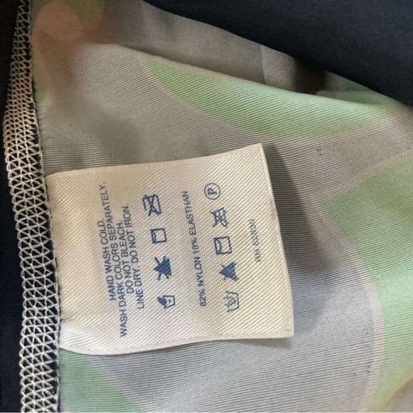 LANDS END Rash Guard Top Short Sleeves Green Blue Unisex Youth Large 7 - Picture 10 of 16